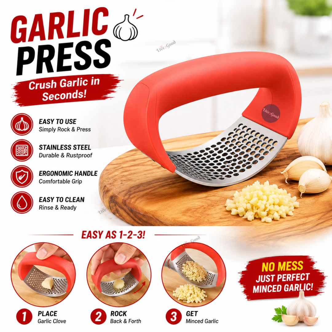 4-in-1 Kitchen Prep Combo Set | Vegetable Slicer, Garlic Press, Nut Grater & Vegetable Cutter